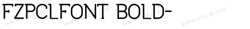 FZPCLFONT BOLD字体转换